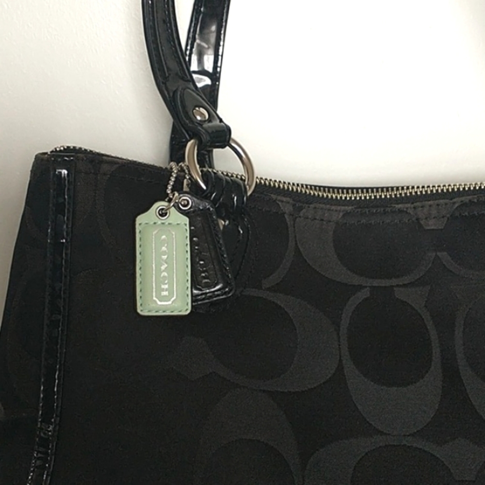 Coach Black Canvas Tote Handbag - Picture 5 of 15